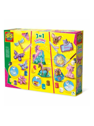 Комплект Пластелин SES Creative Molding and painting - 3 in 1