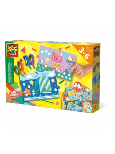 Образователна Игра SES Creative I learn to paste and recognize shapes Многоцветен