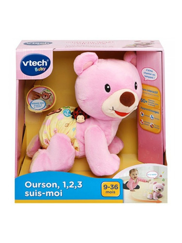 Плюш Vtech Baby Bear, 1,2,3 Follow Me Музикален Розов
