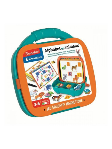 Настолна игра Clementoni Magnetic Letters & Animals Case (FR)
