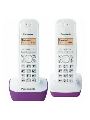 Безжичен телефон Panasonic KX-TG1612FRF Лилав