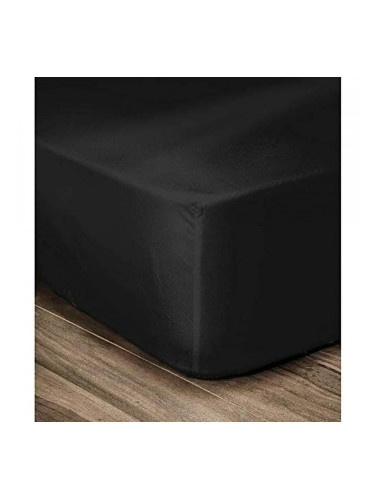 Чаршаф с ластик Lovely Home Черен 140 x 190 cm