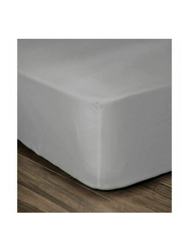 Чаршаф с ластик Lovely Home Светло сив Двойно легло (180 x 200 cm)