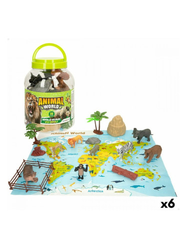 фигурки на животни Colorbaby 19 Части джунгла Пластмаса 14 x 6 x 5 cm (6 броя)