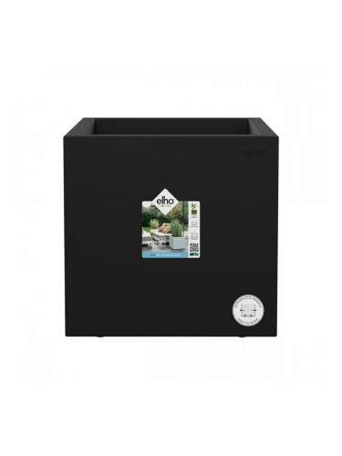 Саксия Elho Черен Ø 29 cm Пластмаса Квадратек Модерен