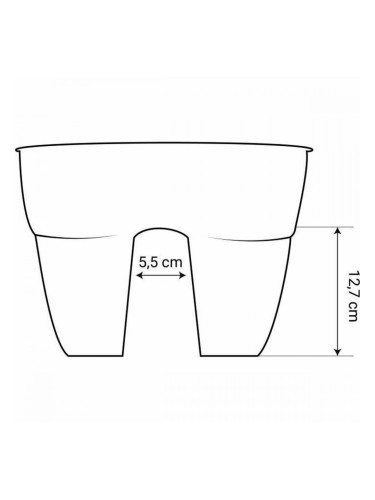Саксия EDA Червен Пластмаса Овален Модерен