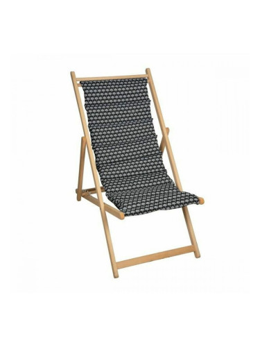 Lamamistool Jardin Prive Helsinki Дебел мъхест вълнен плат букова дървесина Черен/Бял (106 x 55 x 95 cm)