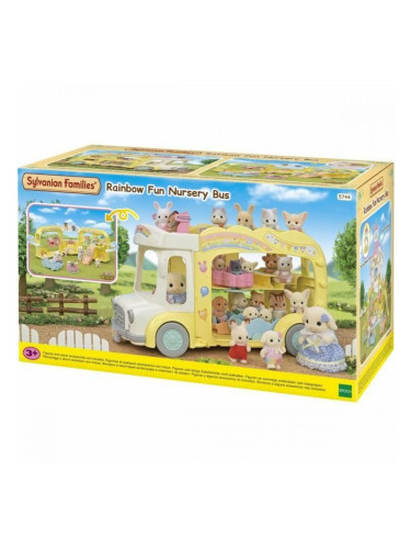 Аксесоари за Къща на Кукли Sylvanian Families 5744 Rainbow Fun Nursery Bus