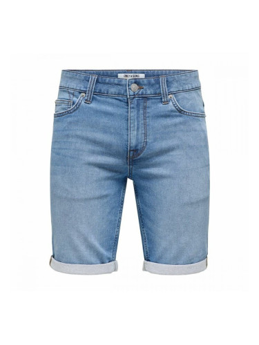 Мъжки Дънкови Шорти Only & Sons Onsply 8584 Blue Denim Син - M