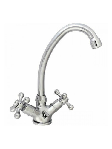 Смесител с Две Ръкохватки Rousseau Beverley Метал Неръждаема стомана Месинг