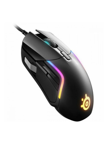 Мишка SteelSeries Rival 5 Черен Игри LED Светлини С кабел Черен/Сив