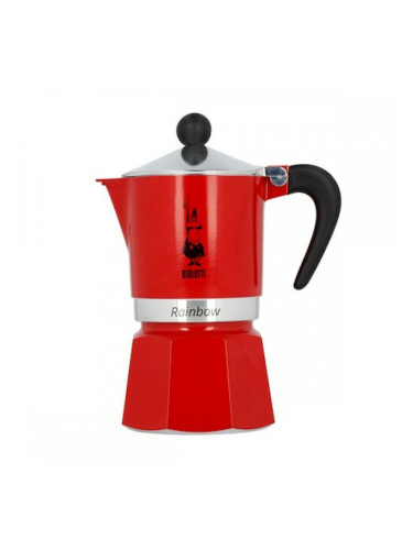Италианска Кафеварка Bialetti Rainbow 6 чаши за чай Червен Алуминий