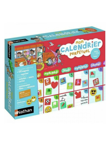 Настолна игра Nathan My Perpetual Magnetic Calendar (FR)