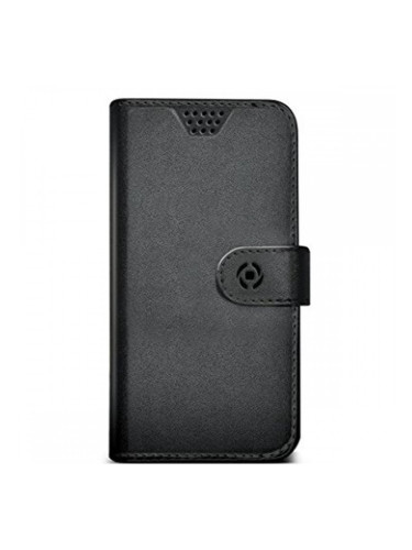 Калъф за мобилен телефон Celly WALLYUNILBK Черен Universal
