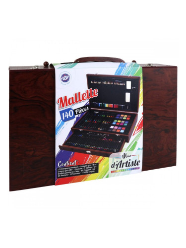 Комплект бои MGM Artist's Hand Куфарче Дървен 140 Части