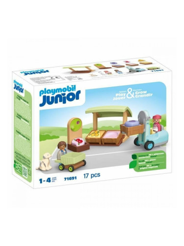 Playset Playmobil Junior 71691 - Organic fruit and vegetable stall 17 Части