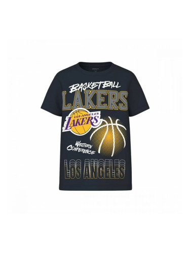 Детски Тениска с къс ръкав Name It mjyg Nba Box Ous Морско син - Размер - 7-8 Години