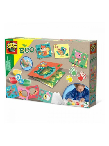 Комплект за Рисуване SES Creative Eco Finger Paint Cards