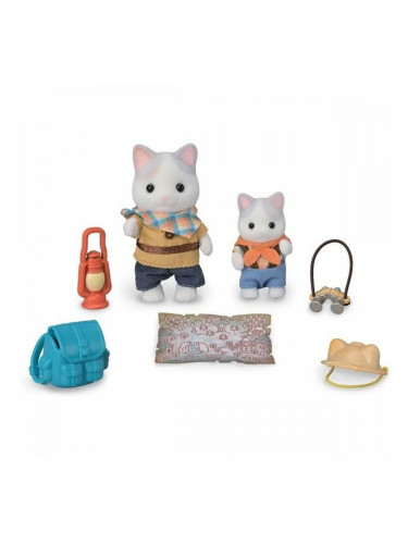 Playset Sylvanian Families Son and Baby Cat Latte - Secret Forest Adventure