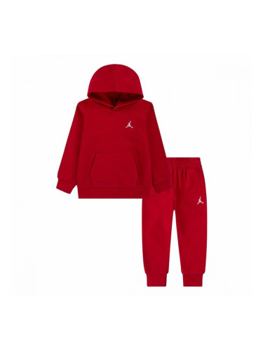 Спортен Комплект за Бебе Jordan MJ Brklyn Fleecec Pullover Set Червен 2 Части - 2 години