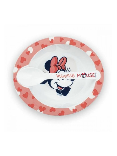 Кухненски комплект ThermoBaby Minnie Microwave Meal Set Bowl + Spoon