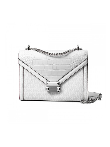Чанта за Рамо Michael Kors Whitney Бял 24 x 18 x 8 cm