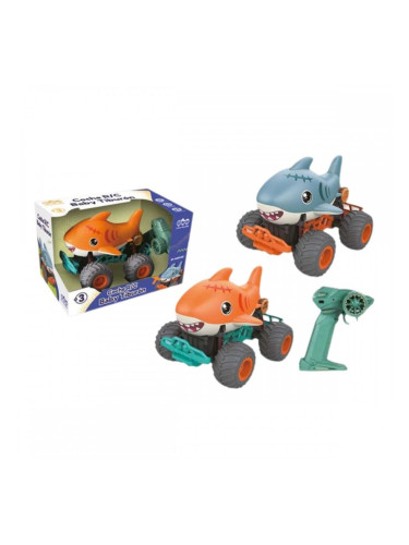 Кола с Радиоуправление Син Оранжев 23 x 16 x 18 cm Акула
