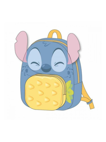 Училищна чанта Stitch Син 18 x 22 x 4 cm