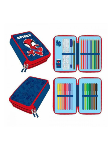 Несесер за моливи Spidey Тъмно синьо 12,5 x 19,5 x 4,5 cm