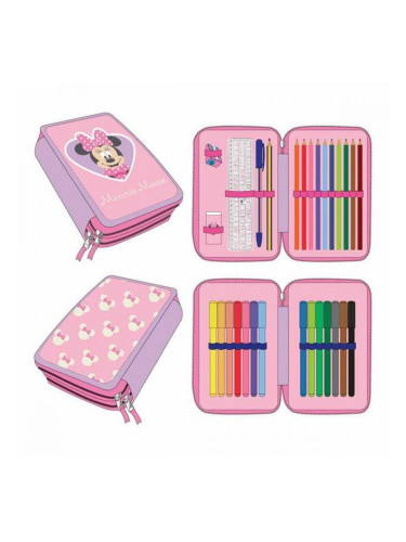 Несесер за моливи Minnie Mouse Розов 12,5 x 19,5 x 4,5 cm