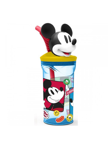 Чаша със Сламка Mickey Mouse CZ11336 3D Син
