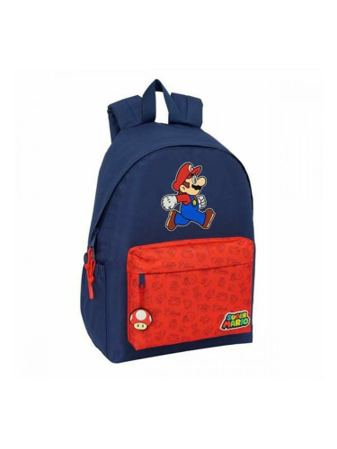 Училищна чанта Super Mario Trick Червен Тъмно синьо 31 x 43 x 13 cm
