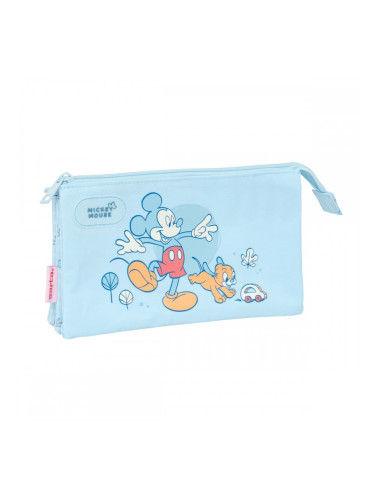 Троен Моливник Mickey Mouse Clubhouse Baby Светло син 22 x 12 x 3 cm
