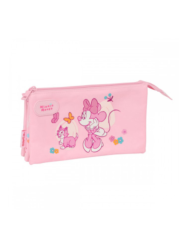 Троен Моливник Minnie Mouse Baby Розов 22 x 12 x 3 cm