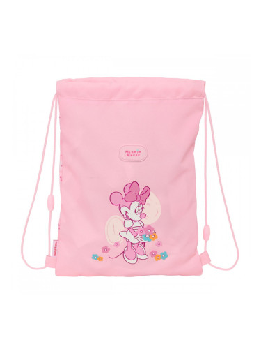 Раница с връвка Minnie Mouse Baby Розов 26 x 34 x 1 cm
