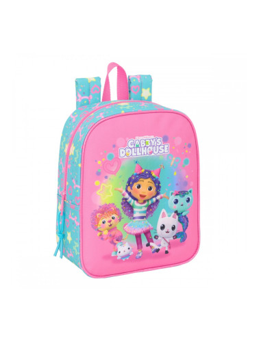 Детска раница Gabby's Dollhouse Confetti Розов цвят тюркоаз 22 x 27 x 10 cm