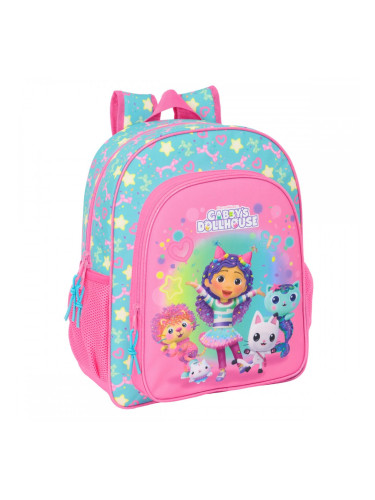 Училищна чанта Gabby's Dollhouse Confetti Розов цвят тюркоаз 32 x 38 x 12 cm