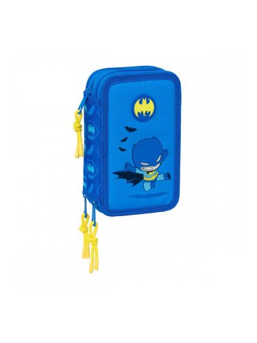 Троен несесер за моливи Batman Син 12,5 x 19,5 x 5,5 cm 37 Части