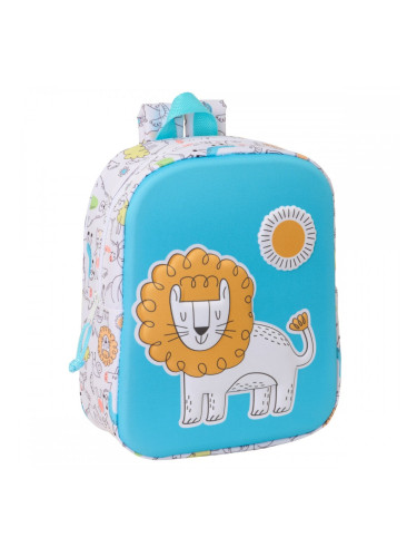 Детска раница Safta Син Бял 22 x 27 x 10 cm 3D