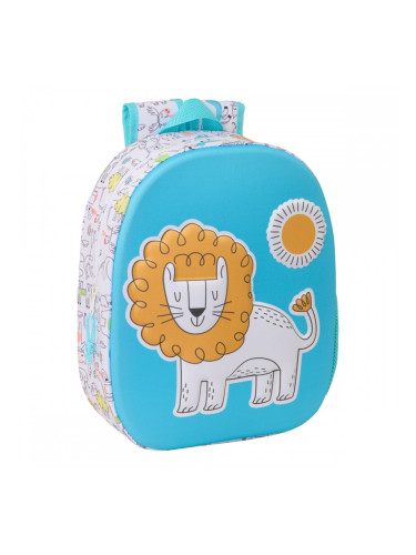 Детска раница Safta Син Бял 27 x 33 x 10 cm 3D