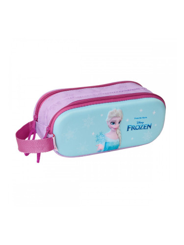 Двоен Моливник Frozen Розов Небесно синьо 21 x 8 x 6 cm 3D