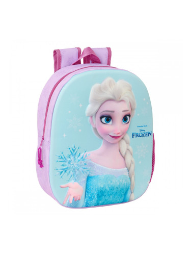 Детска раница Frozen Розов Небесно синьо 27 x 33 x 10 cm 3D