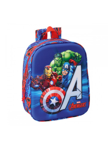 Детска раница The Avengers Червен Тъмно синьо 22 x 27 x 10 cm 3D