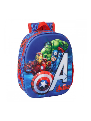 Детска раница The Avengers Червен Тъмно синьо 27 x 33 x 10 cm 3D