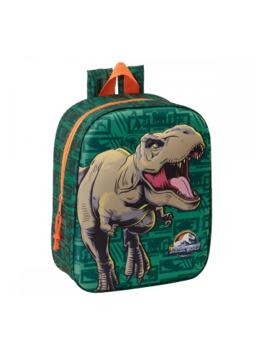 Детска раница Jurassic World Тъмнозелено 22 x 27 x 10 cm 3D