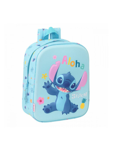 Детска раница Lilo & Stitch Светло син 22 x 27 x 10 cm 3D