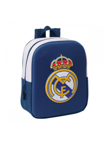 Детска раница Real Madrid C.F. Черен 22 x 27 x 10 cm 3D