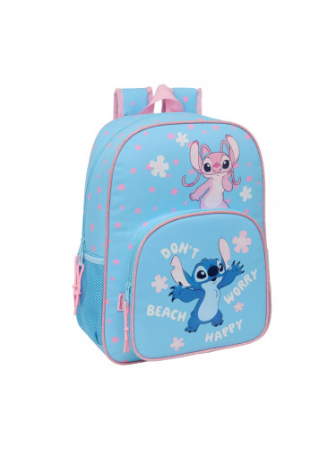 Училищна чанта Lilo & Stitch Happy Небесно синьо 33 x 42 x 14 cm