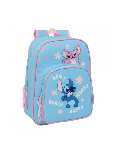 Училищна чанта Lilo & Stitch Happy Небесно синьо 26 x 34 x 11 cm
