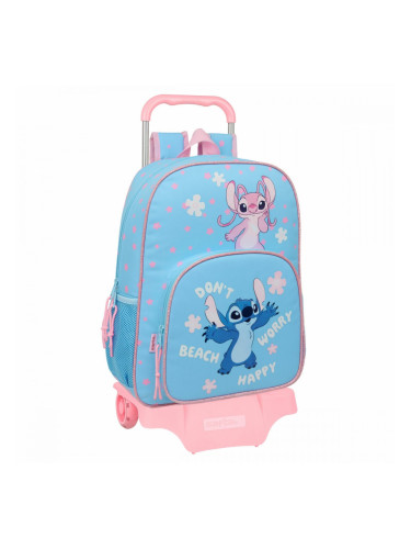 Училищна чанта Lilo & Stitch Happy Небесно синьо 33 x 42 x 14 cm